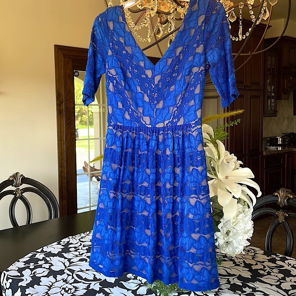 Flirty Party Dress in Royal Blue